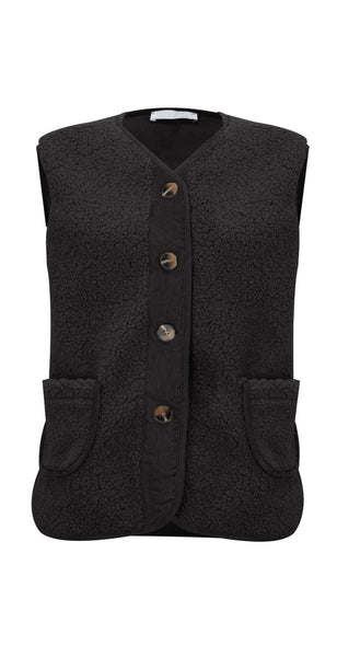 Teddy Faux Fur Gilet - Sm/Med