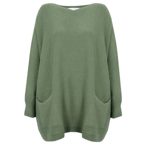 Caryf X Oversized Tunic - Olive Green