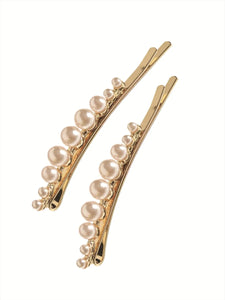 Graduated Pearls Set of 2 Bobby Pins