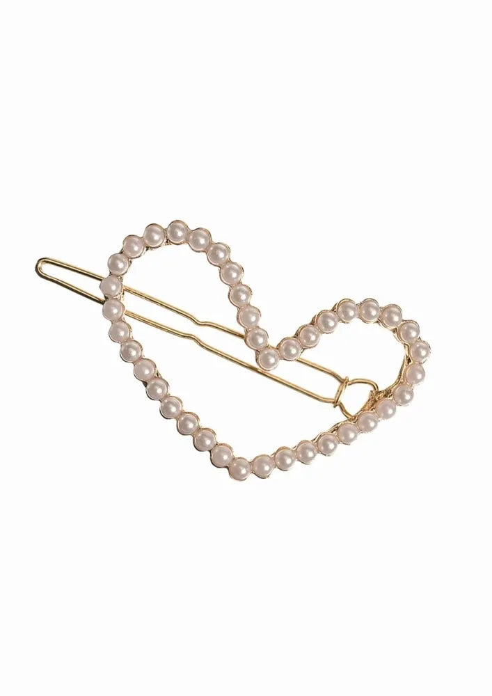 Heart of Pearls Hair Clip