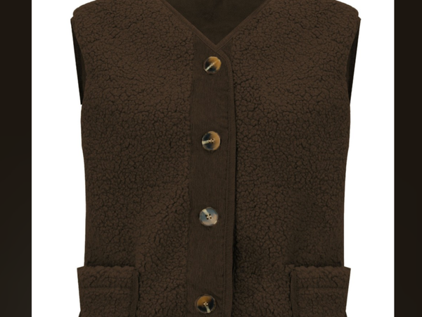 Teddy Faux Fur Gilet - Sm/Med