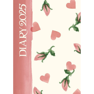 Emma Bridgewater Pink Hearts & Rosebud A6 Diary 2025