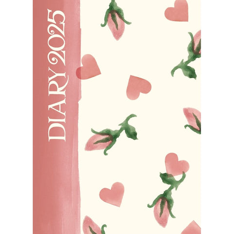 Emma Bridgewater Pink Hearts & Rosebud A6 Diary 2025