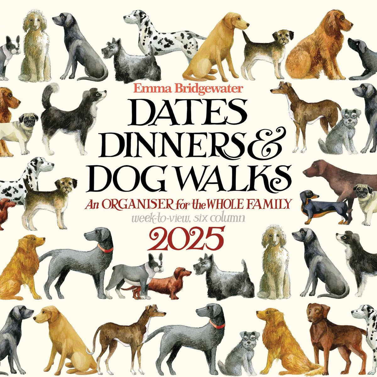 Emma Bridgewater Dates, Dinners & Dog Walks Calendar 2025