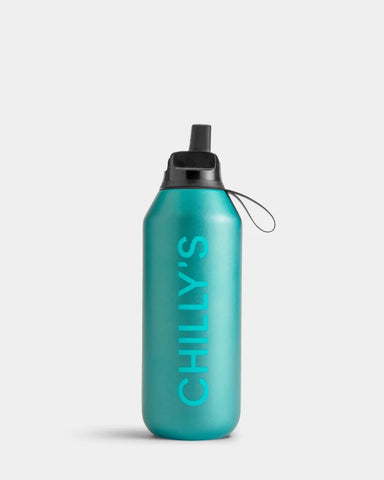 Chilly’s Bottle - Series 2 Flip 500ml - Matte Metallic Atlantis