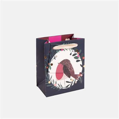 Petite Gift Bag - Robin in Wreath