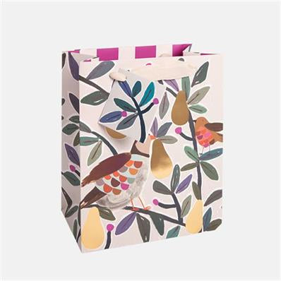 Medium Gift Bag - Partridge, Robin & Pears