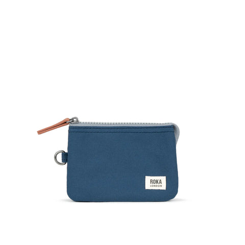 Carnaby Small Sustainable Canvas Purse - Deep Blue