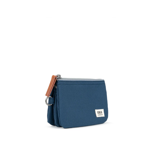 Carnaby Small Sustainable Canvas Purse - Deep Blue