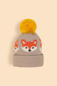 Kids Knitted Hat - Fox