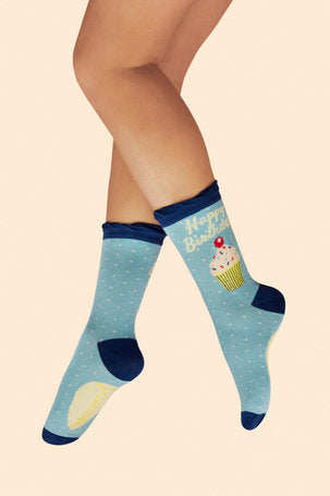 Bamboo Mix Ladies Ankle Socks - Birthday Treat