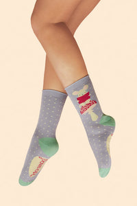 Bamboo Mix Ladies Ankle Socks - Studious Field Mouse