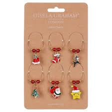 Metal Novelty Christmas Glass Charms