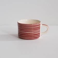 Musango Mug - Sgrafitto Stripe Paprika