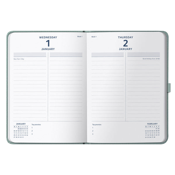 Dual Schedule Day a Page Planner Diary 2025