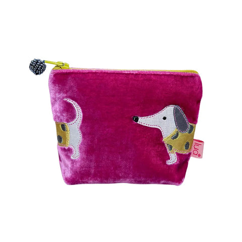 Sausage Dog Velvet Coin Purse