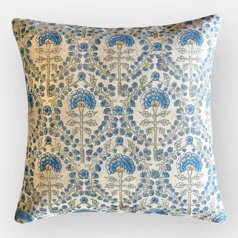 Ballucci Cushion - Linen & Blue