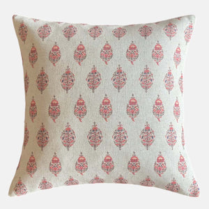 Constantine Cushion - Linen & Coral