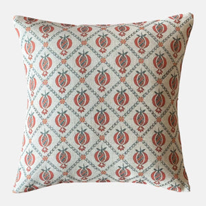 Regalia Cushion - Linen & Coral