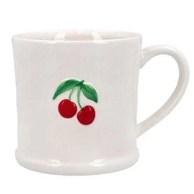 Stoneware Mini Mug with Cherries