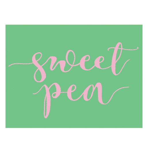 Calligraphy - Sweet Pea