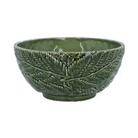 Green Ceramic Fern Bowl - Large