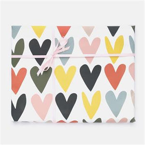 Flat Wrap - Jumbled Hearts