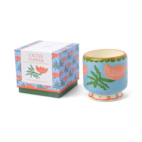 Ceramic Candle - Cactus Flower