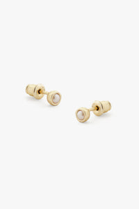 Pearl Stud Earrings Gold