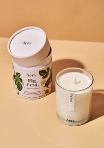 Fig Leaf Scented Candle - Black Fig, Vetiver & Cedarwood