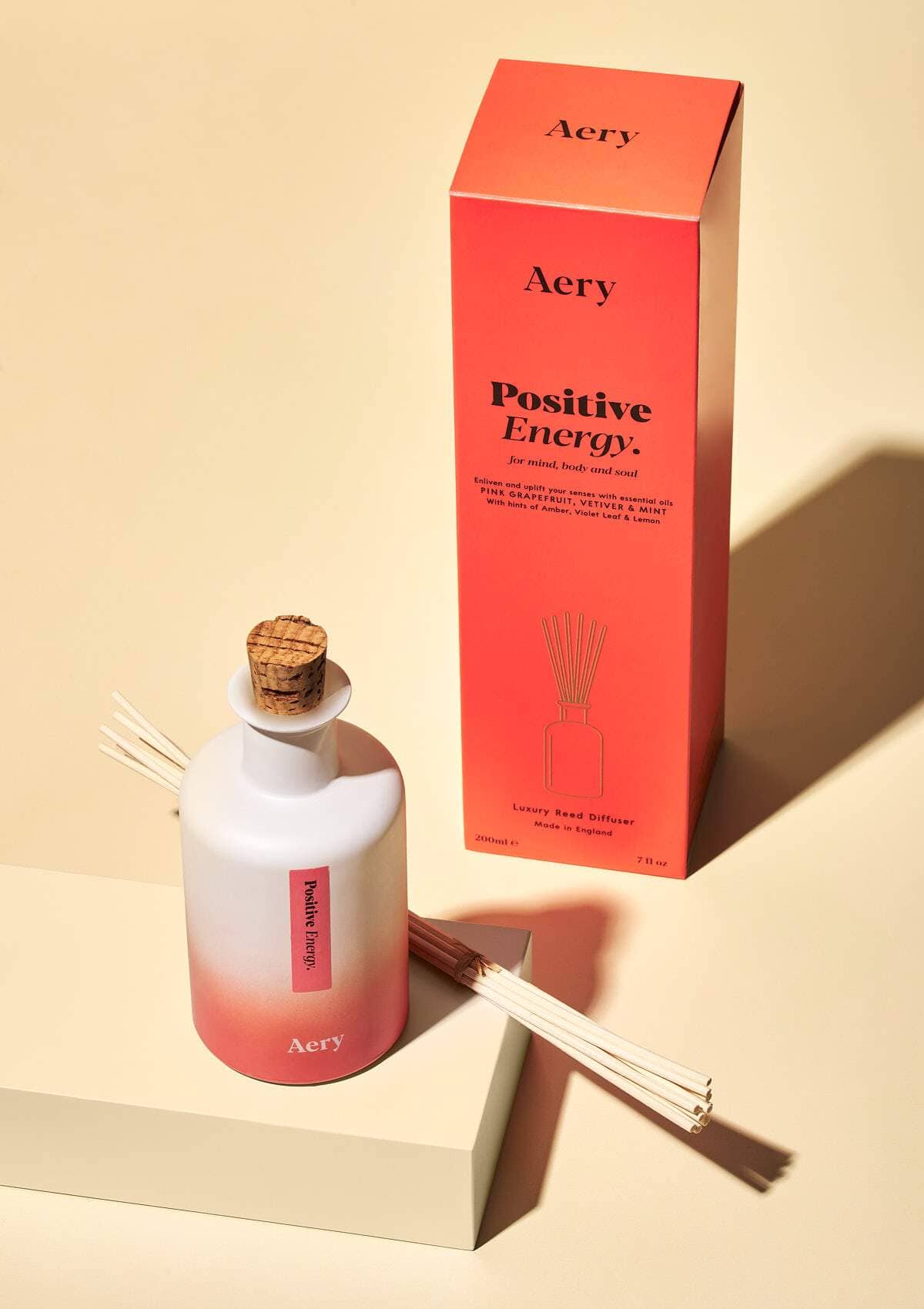 Positive  Energy Reed Diffuser - Pink Grapefruit, Vetiver & Mint