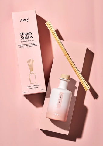 Happy Space Reed Diffuser - Rose Geranium & Amber