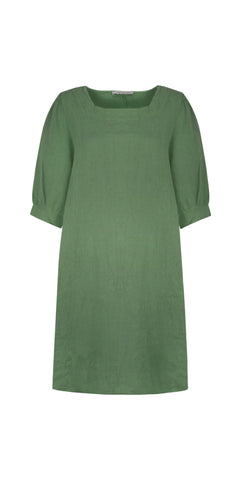 Nour Puff Sleeve Dress - Khaki