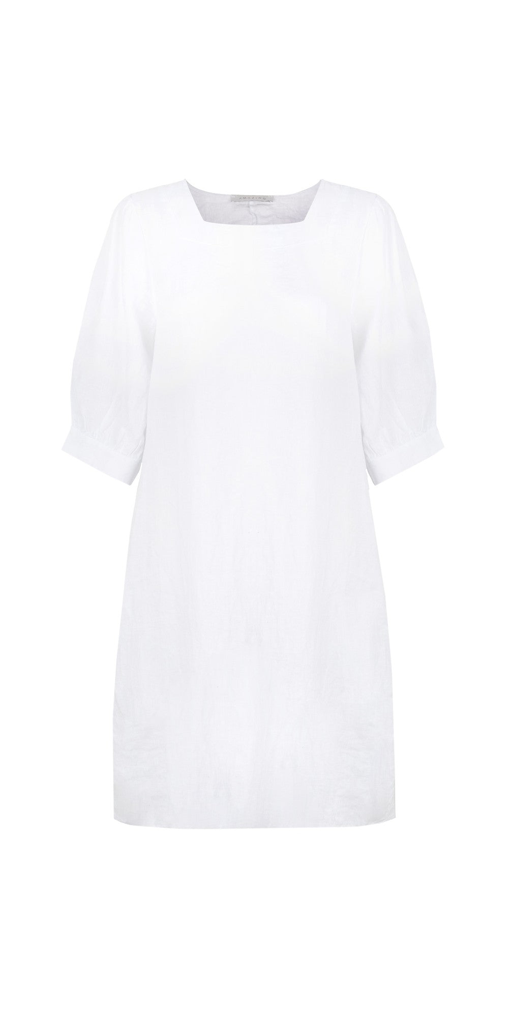 Nour Puff Sleeve Dress - White