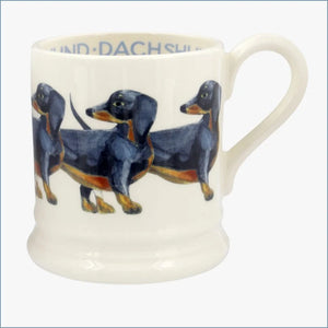 Emma Bridgewater ‘Dogs’ Black & Tan Dachshund 1/2 Pint Mug