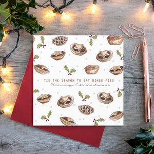 cadeauxwells - Tis the Season to Eat Mince Pies card - Toasted Crumpet - Greetings Cards