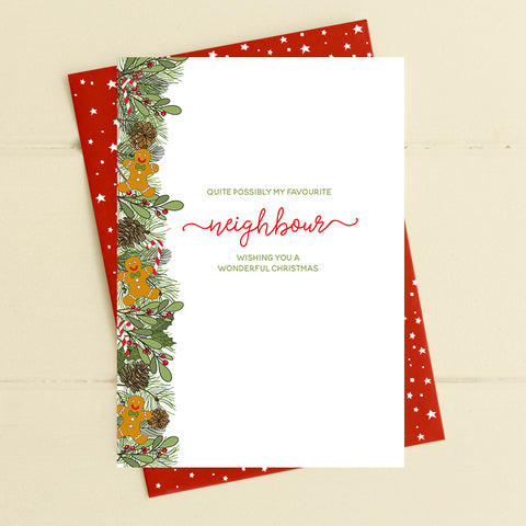 cadeauxwells - Favourite Neighbour - love at Christmas - Dandelion Stationery - Seasonal Cards