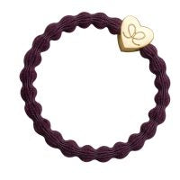 Gold Heart Thin Bangle Band