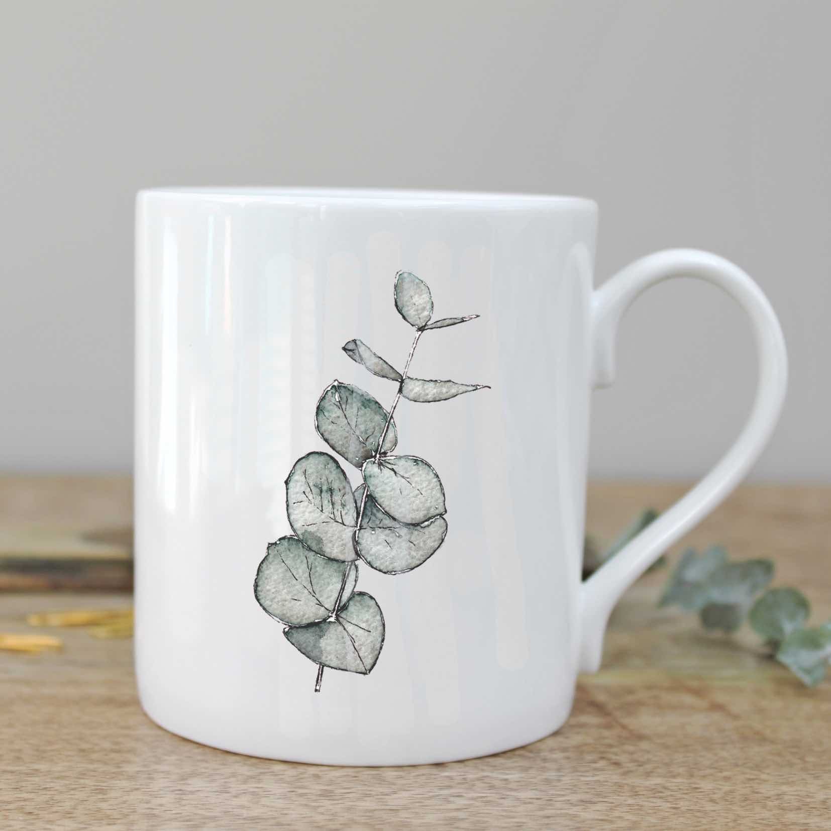 Eucalyptus Fine Bone China Mug Boxed