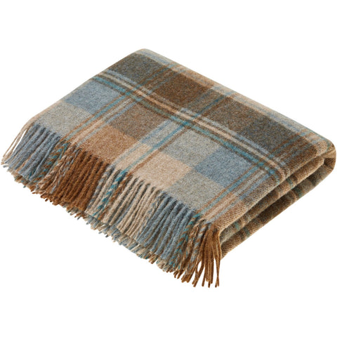 Bronte Snowshill Shetland Throw - Eau de Nil