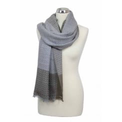 Edge Jaquard Scarf- Mink