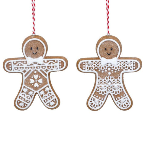 Resin Gingerbread 'Lace' Man Decoration