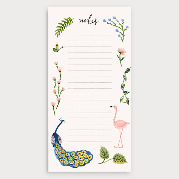 Peacock Mixed Florals NotePad