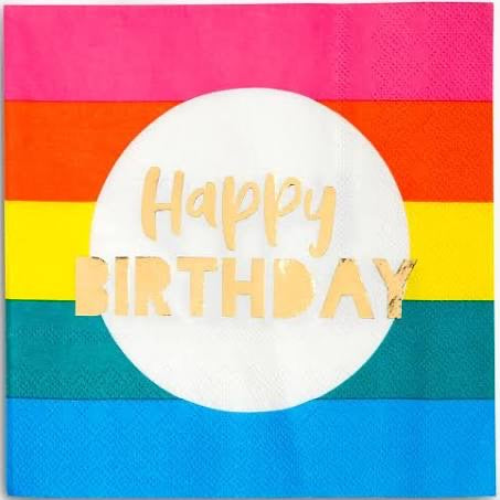 Rainbow Happy Birthday Napkins