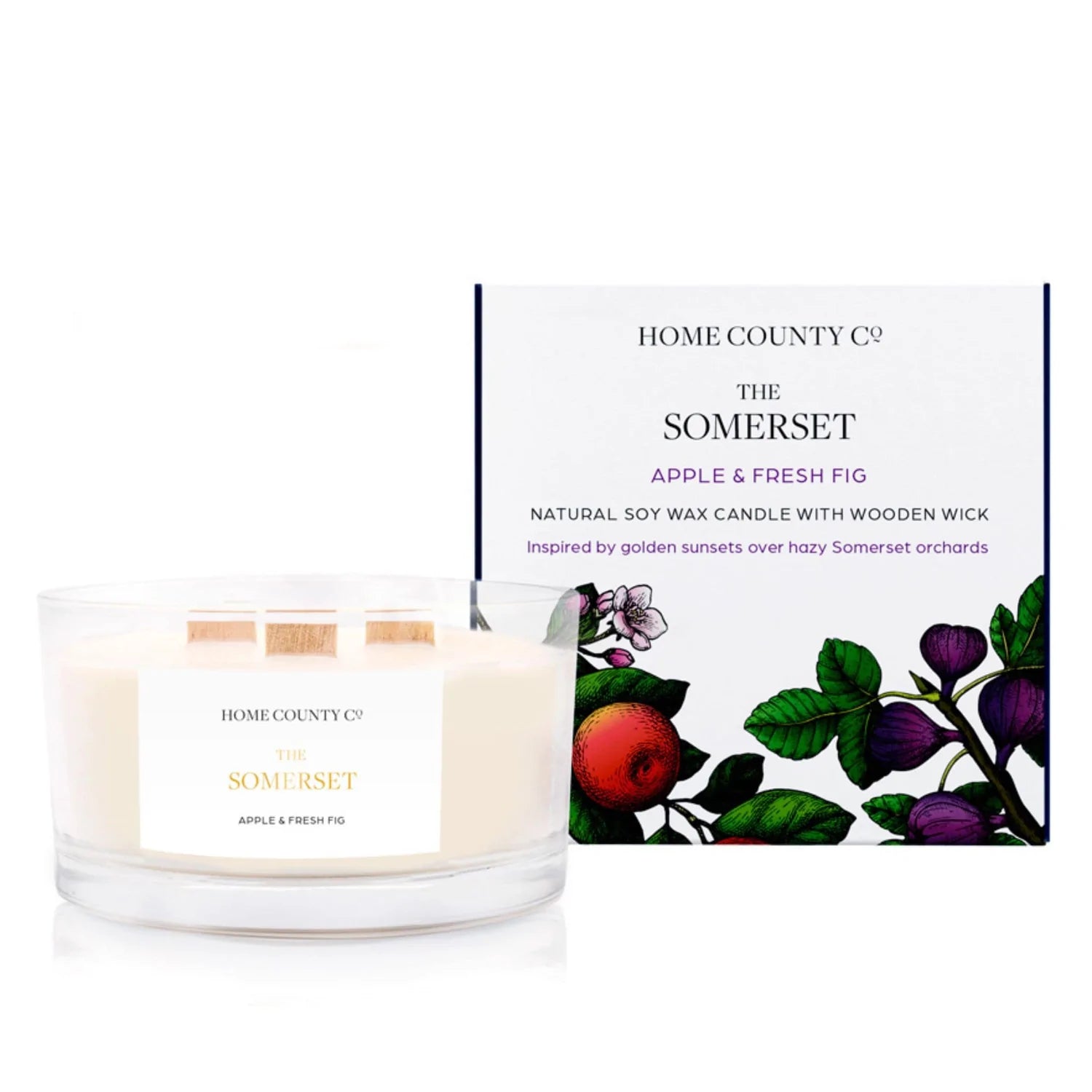 The Somerset - Apple & Fresh Fig Triple Wick Candle