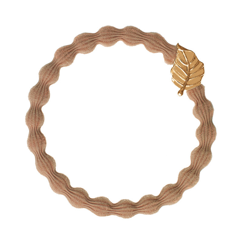 Woven Gold Leaf Thin Bangle Band