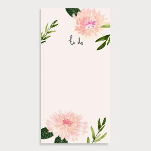 Cream Dahlia ‘To Do’ Note Pad