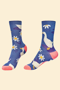 Ankle Socks - Ducks Dark Blue